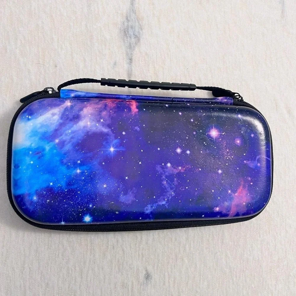 Galaxy Print Hard Shell‎ Nintendo Switch Travel Case Zipper Pouch